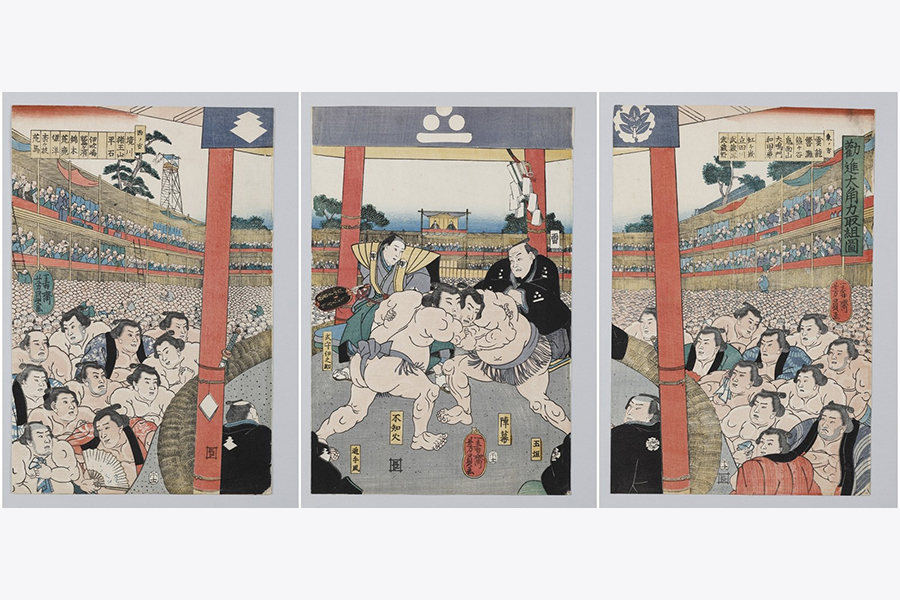 勧進大角力取組図